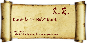Kuchár Róbert névjegykártya