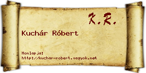 Kuchár Róbert névjegykártya